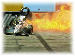 Explosion de la voiture de Nigel Mansell en Australie en 1986